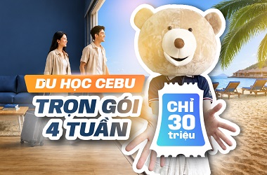 Du học Cebu trọn gói 4 tuần chỉ 30 triệu