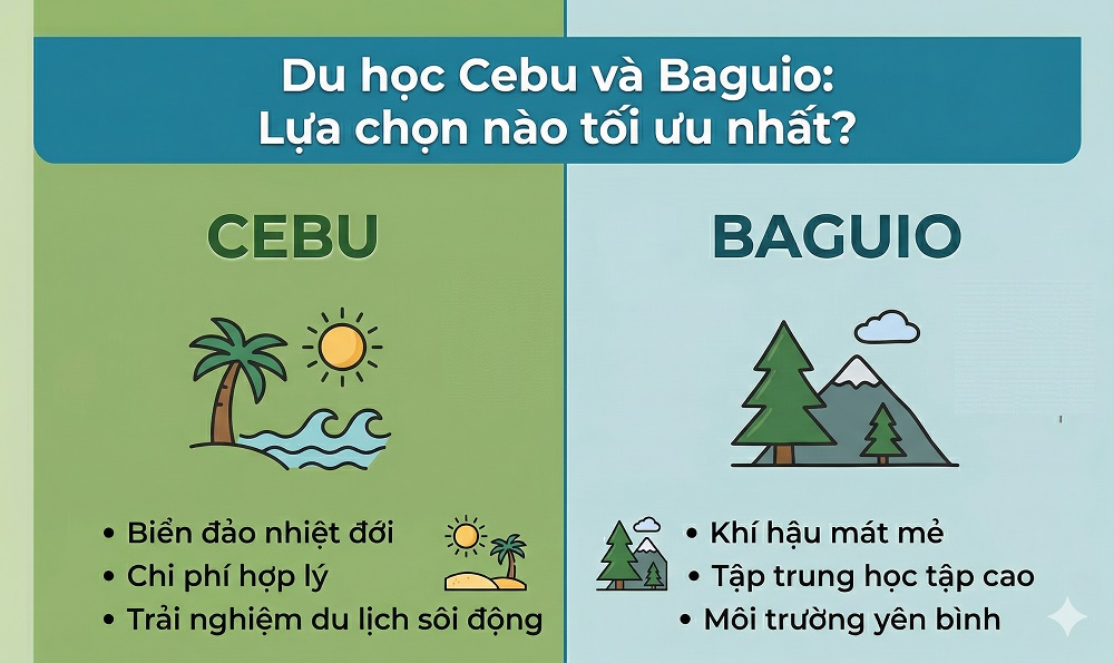 Du học Cebu và Baguio: Lựa chọn nào tối ưu nhất?