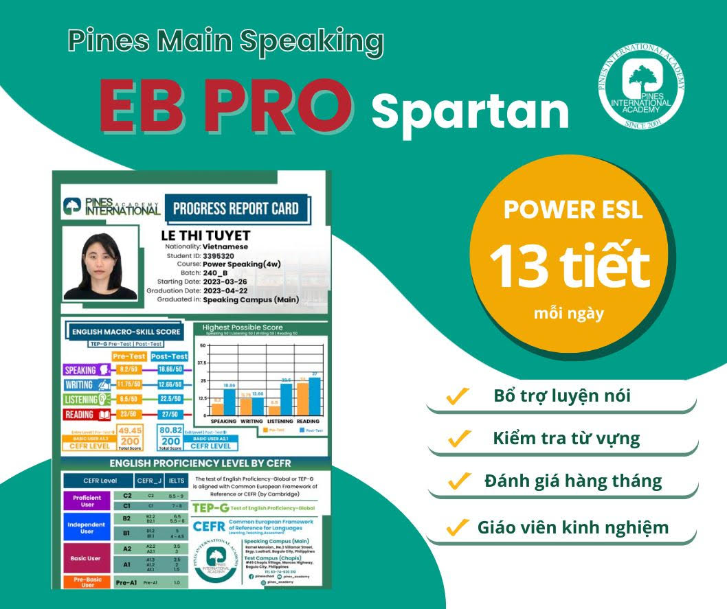 Trường Anh ngữ PINES Main áp dụng mô hình EB Pro