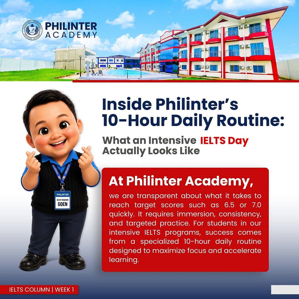 Philinter xây dựng lịch học IELTS 10 giờ